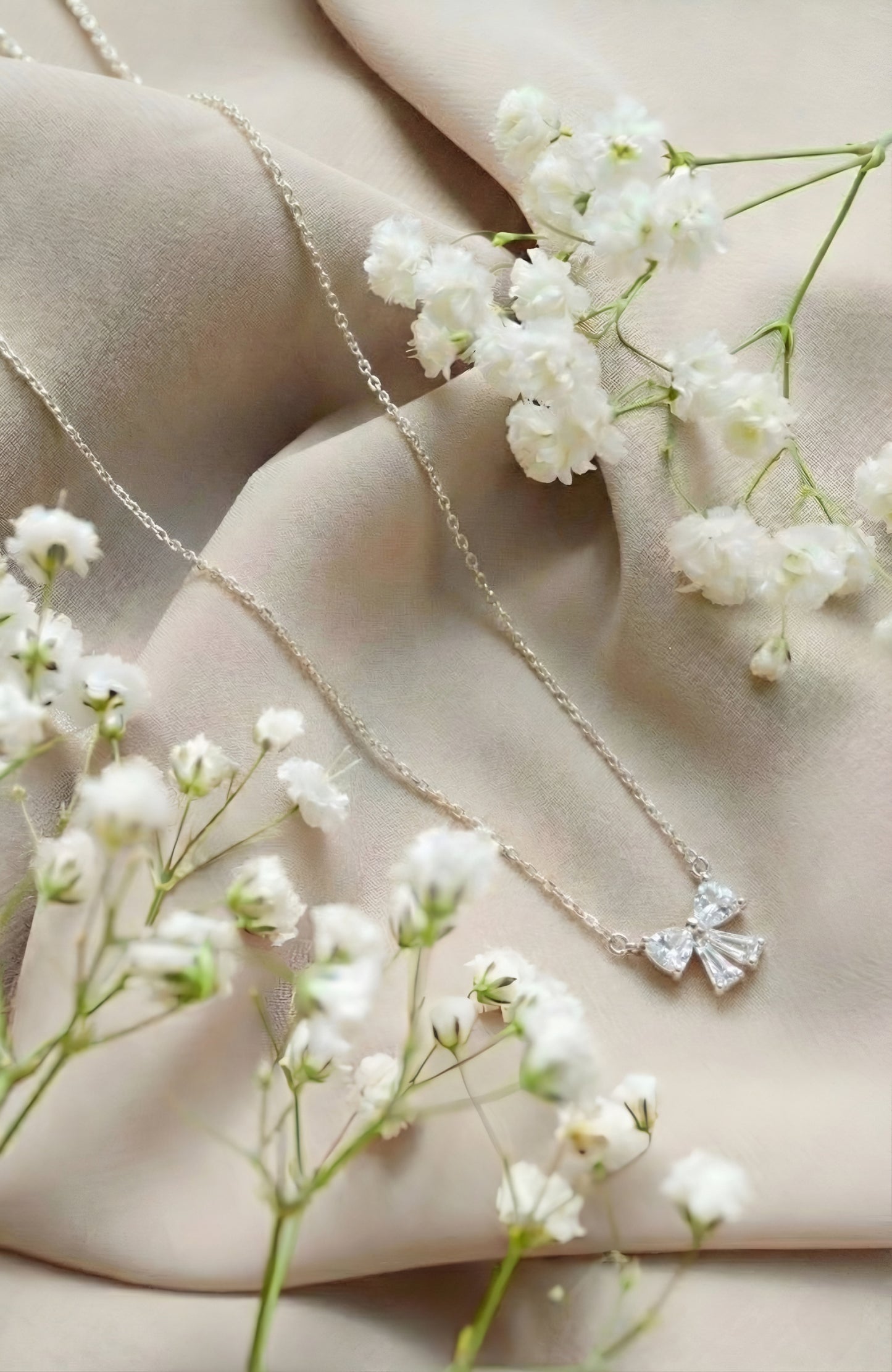 Elegant Bow Silver Pendant Necklace | 925 Hallmarked Sterling Silver Jewellery
