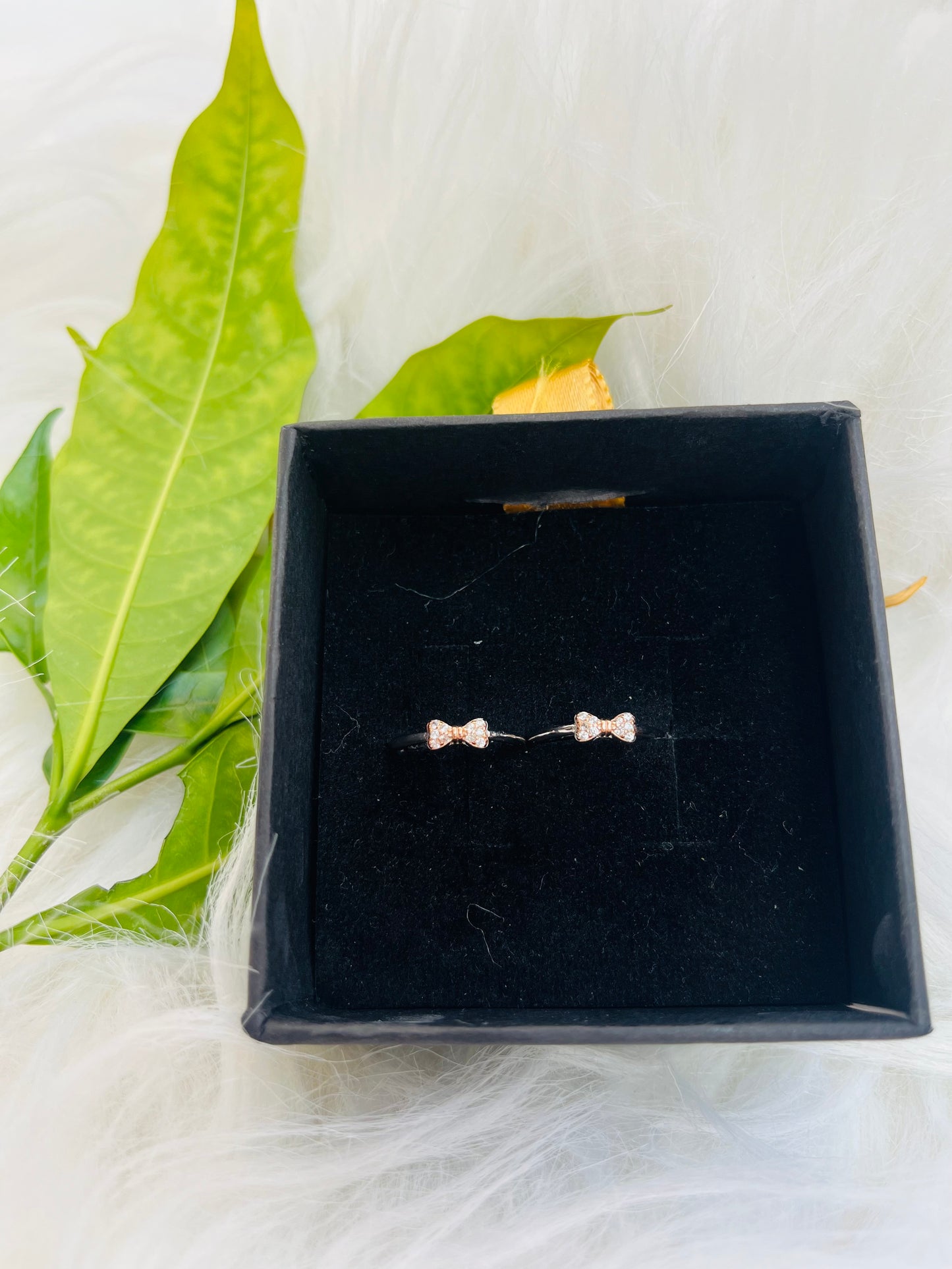 Bow Design Silver Toe Ring | Rose Gold Polish 925 Silver Hallmarked Adjustable Bichhiya