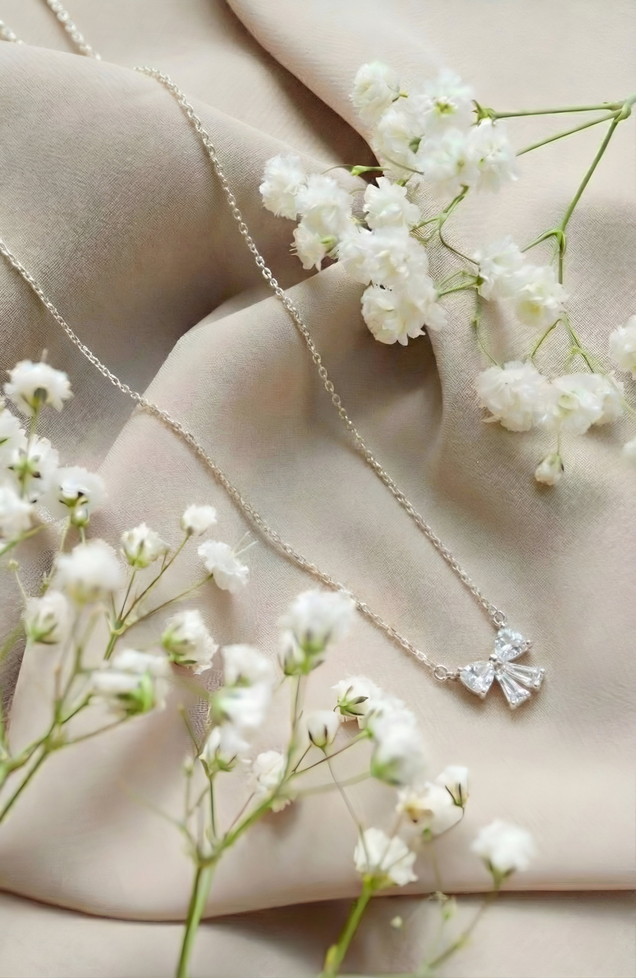 Elegant Bow Silver Pendant Necklace | 925 Hallmarked Sterling Silver Jewellery