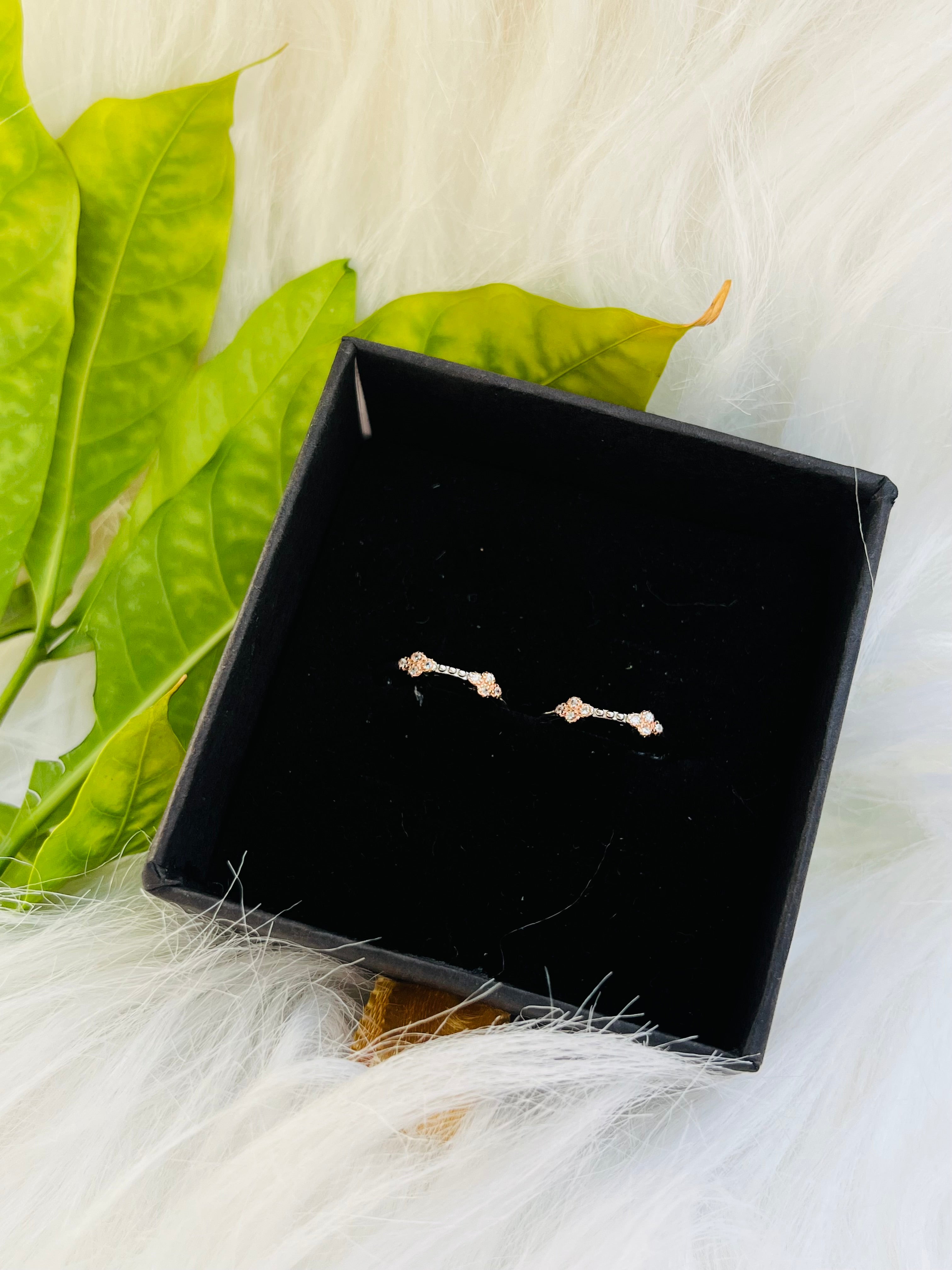 Rose Gold Floral Adjustable Toe Rings| 925 Silver Hallmark Jewellery |