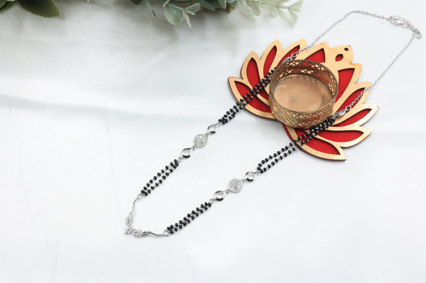 Designer Silver Mangalsutra for Women | 925 Hallmarked Silver Black Beads Chain