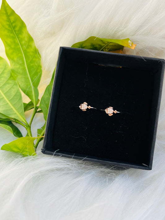 Floral Fish Rose Gold Silver Toe Ring | 925 Silver Hallmarked Adjustable Bichhiya