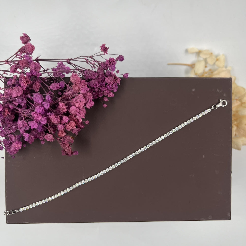 Classic Tennis Bracelet | 925 Silver Hallmarked Bracelet