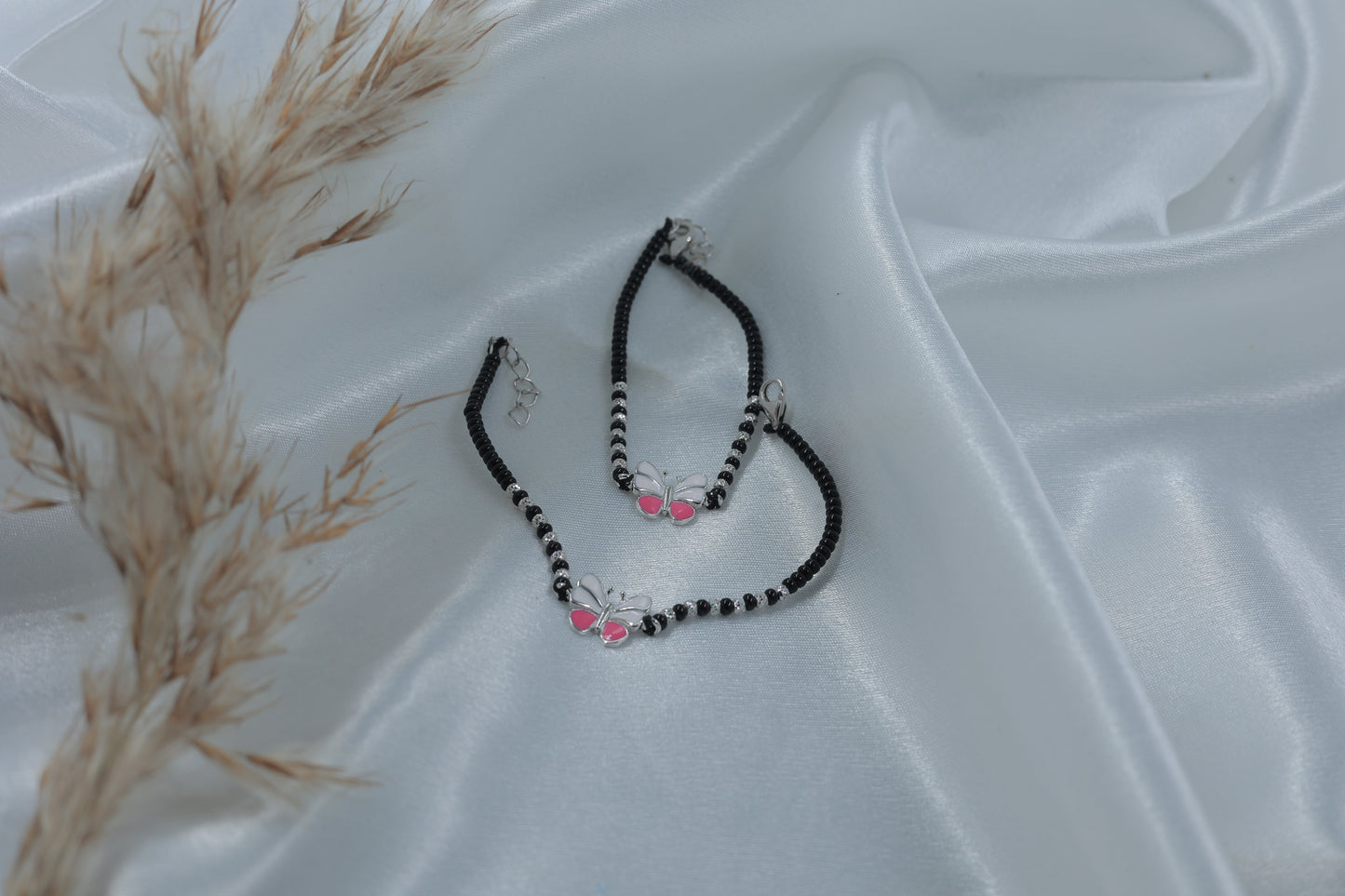 Baby Butterfly Nazariya Silver Hand Bracelet | 925 Hallmarked Silver
