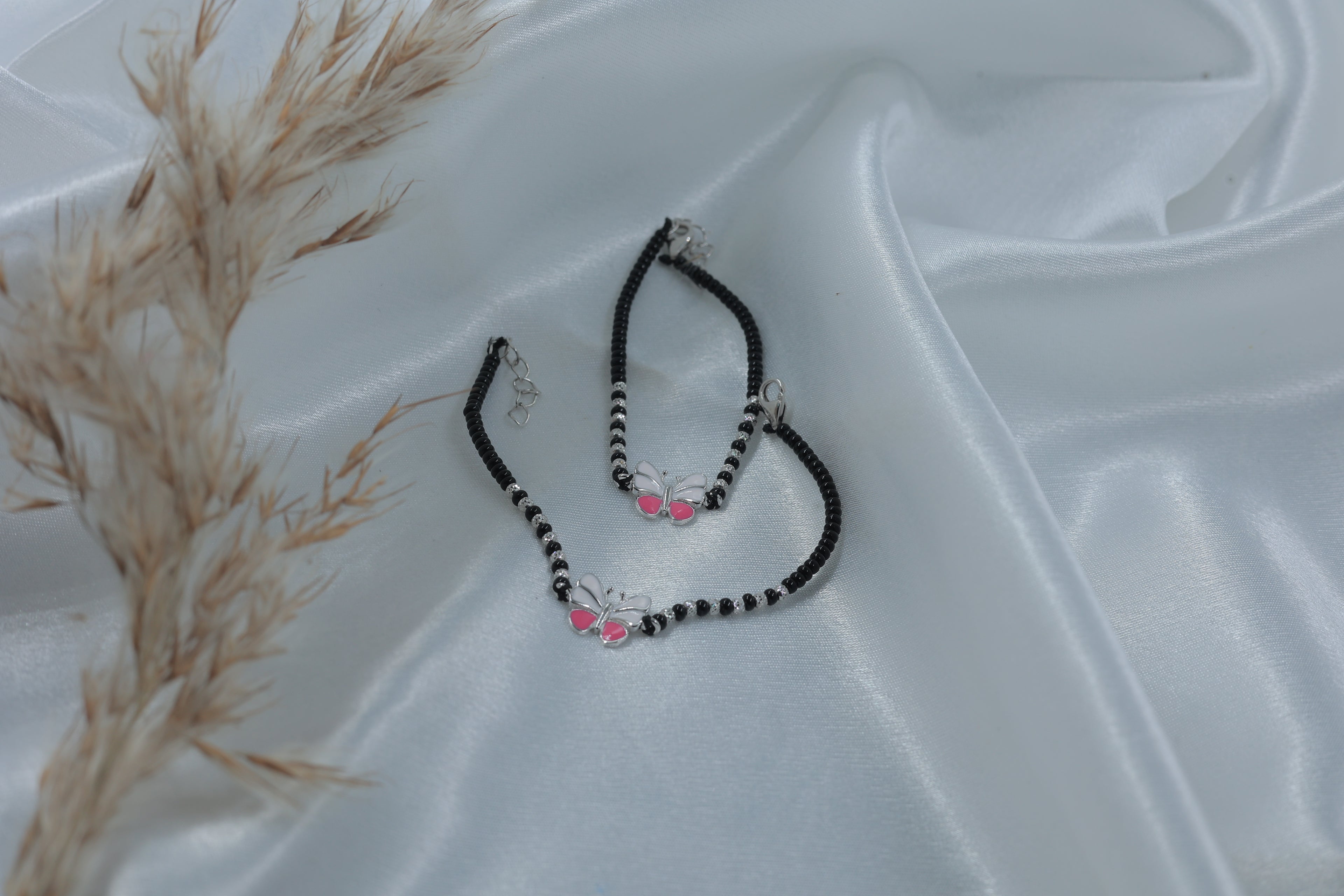 Baby Butterfly Nazariya Silver Hand Bracelet | 925 Hallmarked Silver