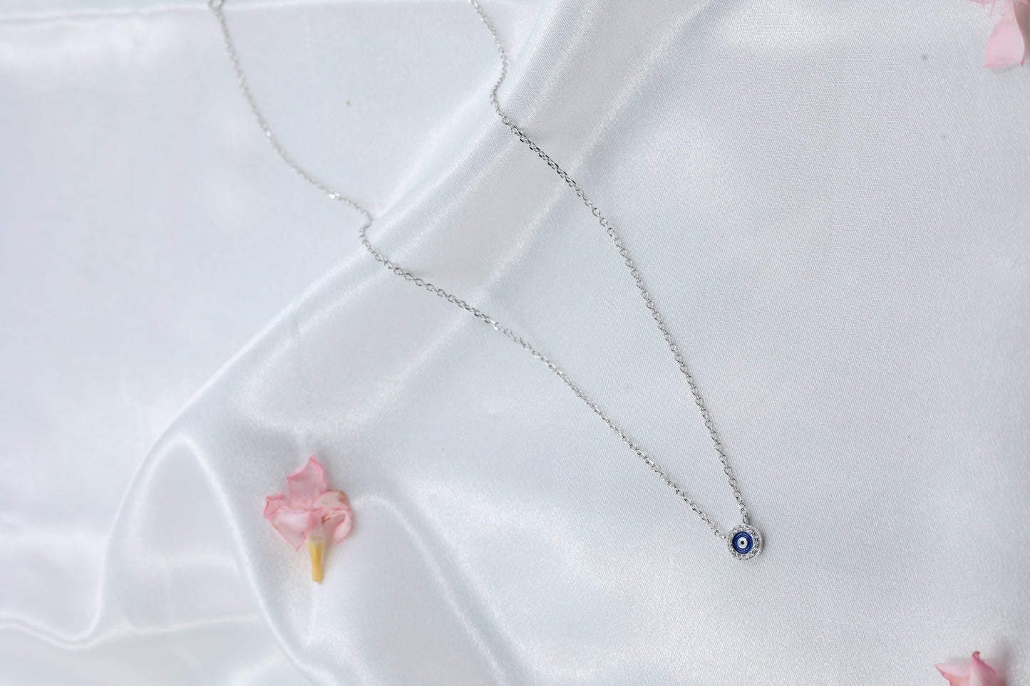 Blue Evil Eye Silver Necklace | 925 Hallmarked Silver Pendant