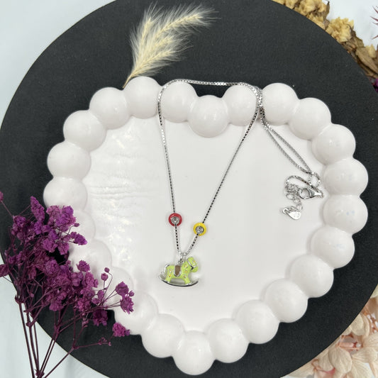 Premium Horse Charm Pendant Necklace | 925 Hallmarked Silver Chain
