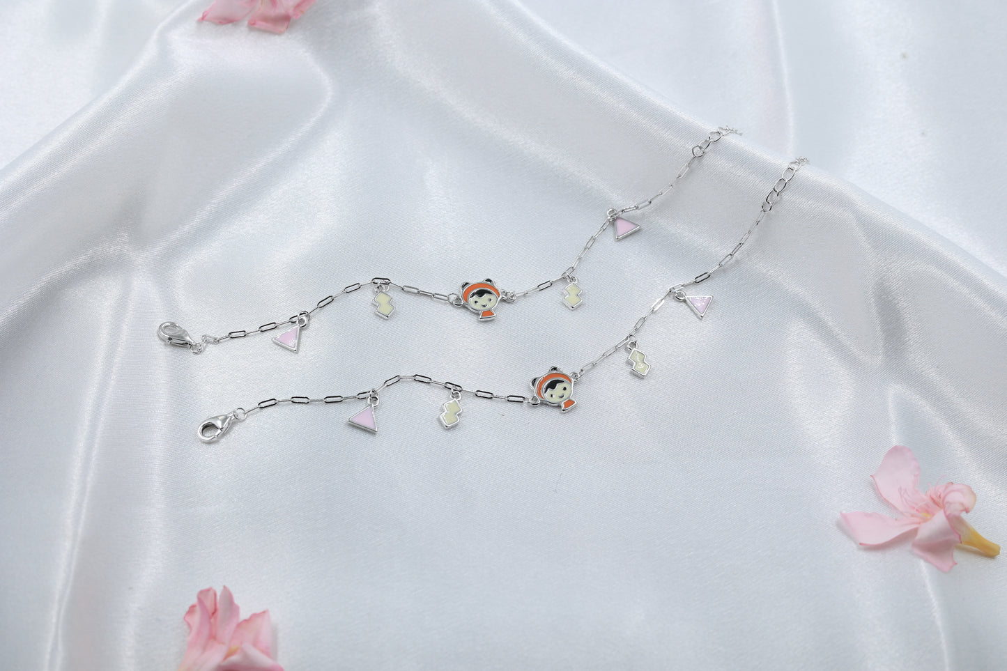 Kids Cute Charm Silver Anklet| 925 Hallmarked Sterling Silver
