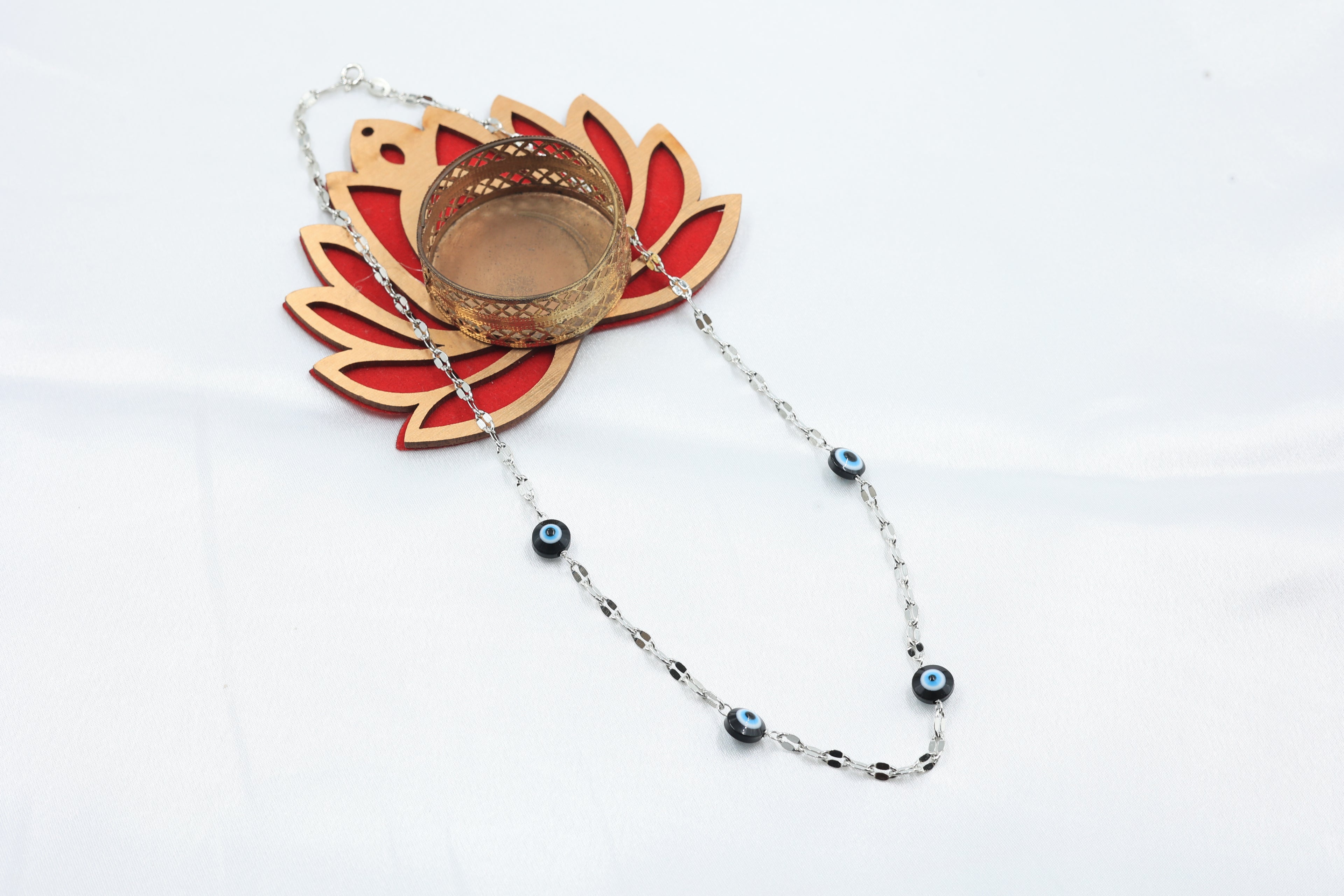925 Silver Evil Eye Nazar Chain | Hallmarked Sterling Silver